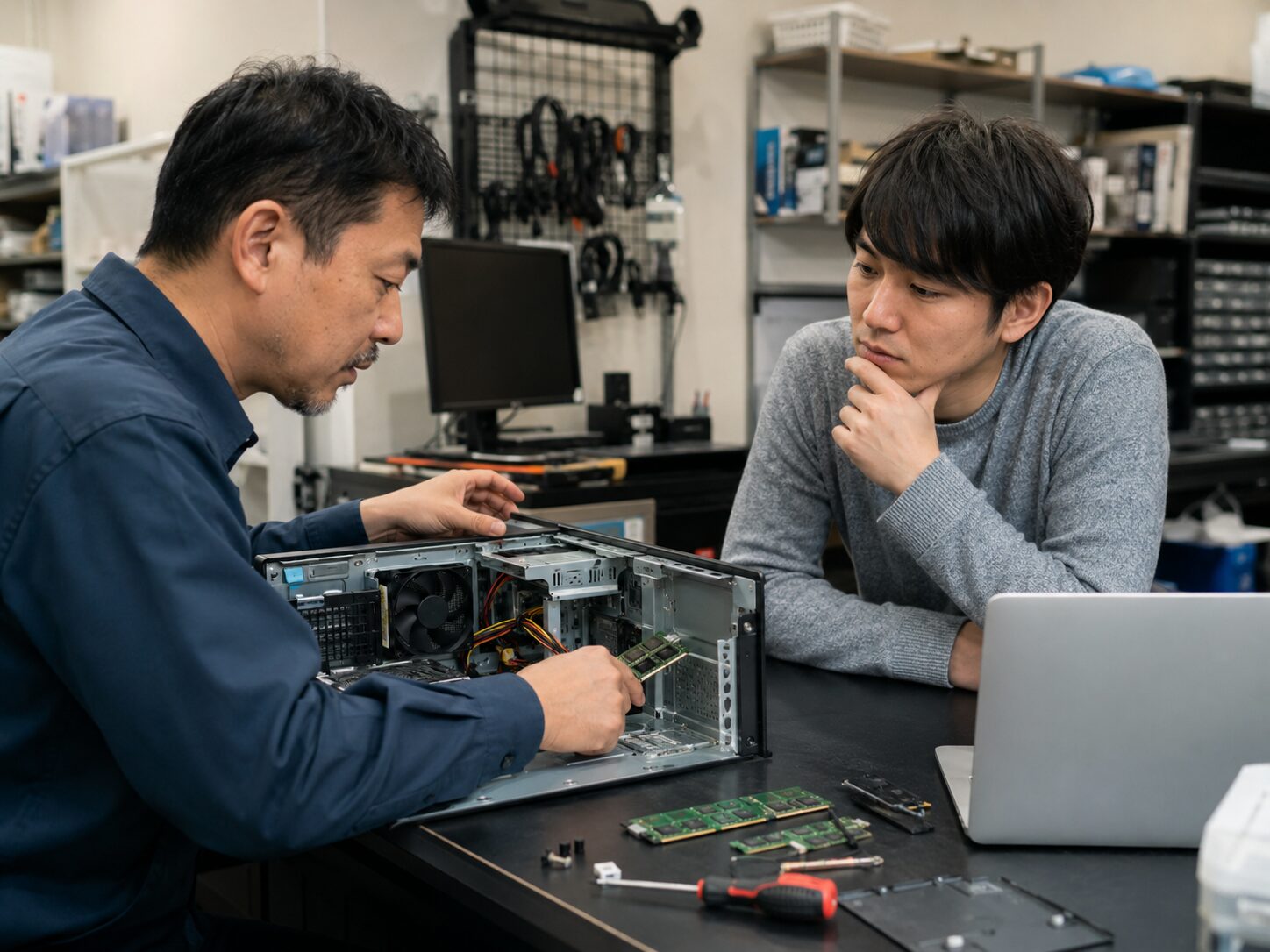 作業中
